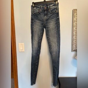 American Eagle Outfitters Dark Blue Skinny Jeans